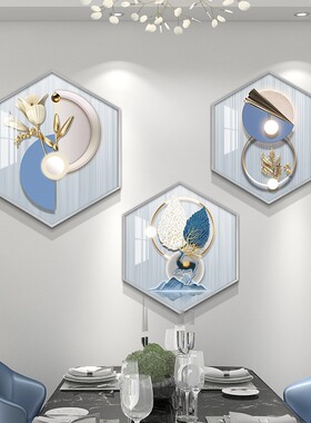 原创设计新款餐厅背景墙装饰壁画