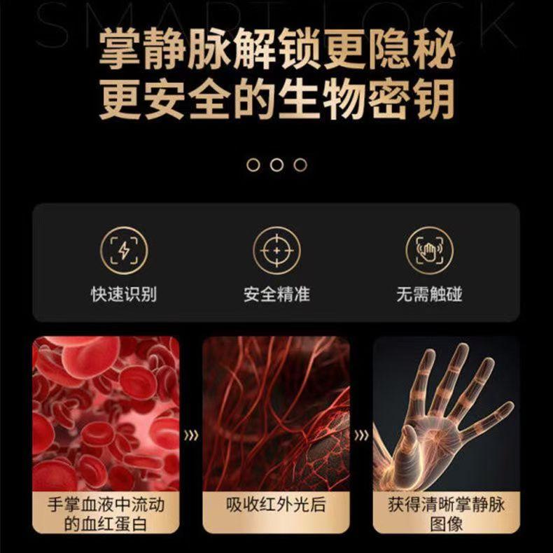 伯兰凯人脸识别掌静脉指纹锁全自动可视智能密码锁家用通用智能锁 - 图1