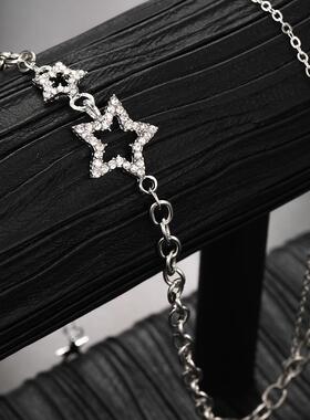 Necklaces women高级感星星双层项炼冷淡风短款锁骨炼炼条颈炼 炼