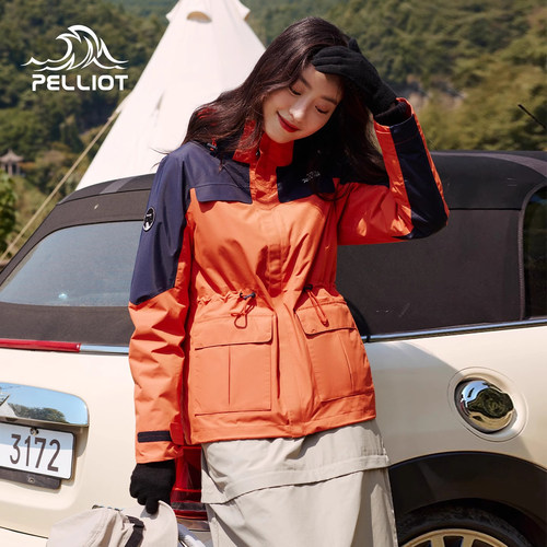 【山色】伯希和冲锋衣女25春秋新款三合一防风外套男户外登山服装 - 图0