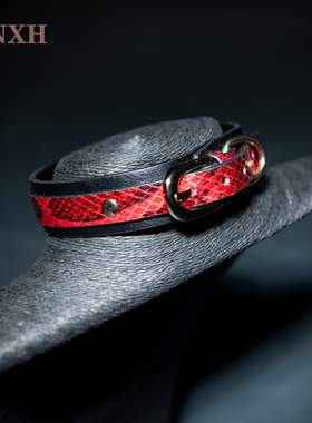 项圈蛇纹LOVE项链爱心定制刻字choker颈圈手作