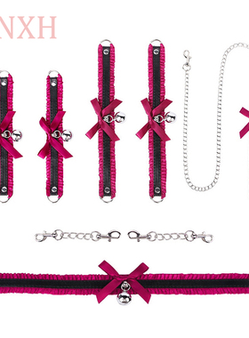 蕾丝小铃铛项圈女蝴蝶结颈带choker饰品脖圈锁骨链手链套装