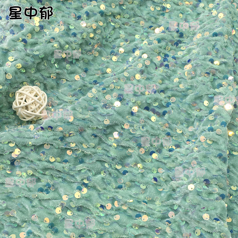 5mm绒布亮片布料舞台礼服面料弹力不倒绒布料面料,淘宝优惠券,粉丝福利购,淘宝优惠卷