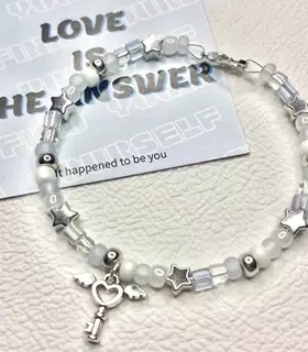 2025新款粉蓝星星串珠手链女