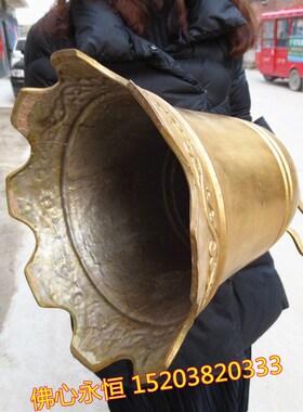 速发铜器纯安光面铜钟无字钟铜铃铛挂件保平铜工艺品