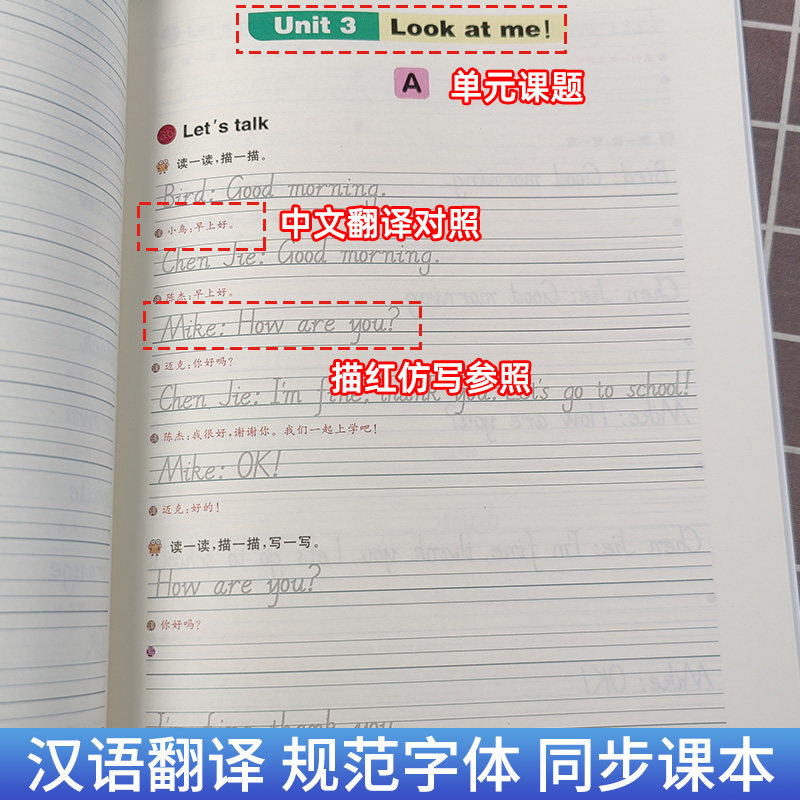 乐学熊同步练字帖小学生一二三四五六年级上下册彩绘写字课课练人教版每日一练语文英语字帖控笔训练硬笔书法铅笔钢笔楷书练习字帖 - 图2