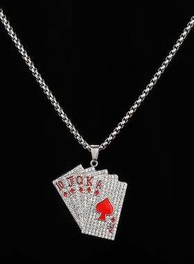 扑克牌项链男女学生潮流小众礼品
