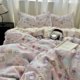 Cute girl ins soft and cute cat bed sheet four-piece set