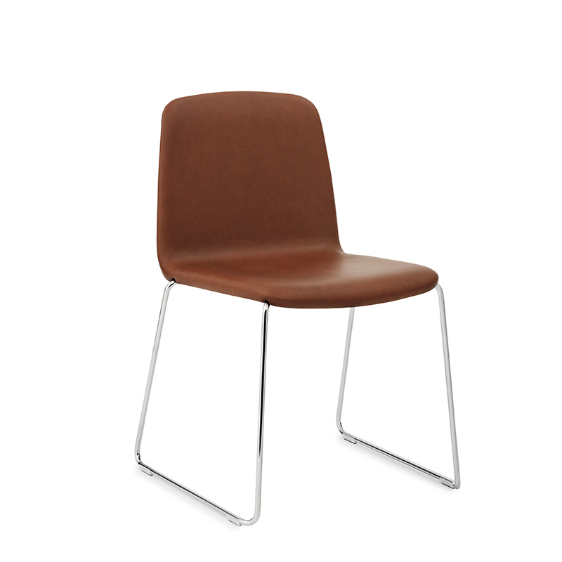 Normann Copenhagen Just Chair 橡木清漆座板金属电镀腿餐椅 - 图3