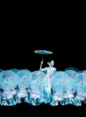 剧目西子湖初妆雨伞傣族舞蹈儿童成人表演出古典国风走秀摄影道具