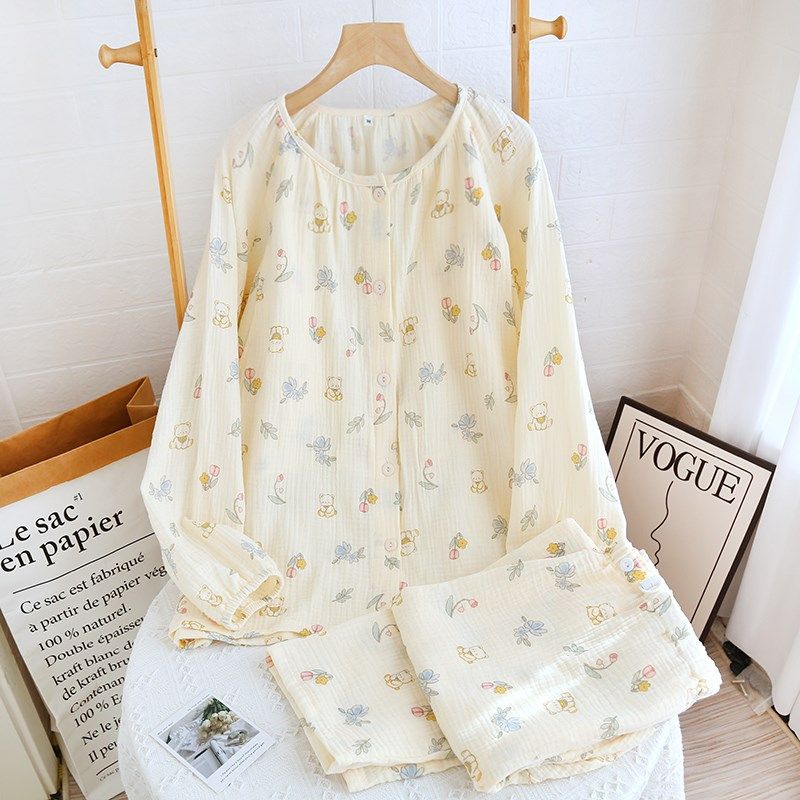 月子服春夏季纯棉纱布吸汗透气怀孕期孕妇睡衣产后哺乳大码喂奶衣,淘宝优惠券,粉丝福利购,淘宝优惠卷
