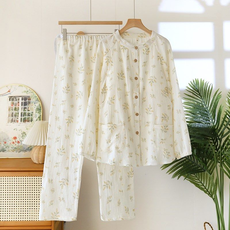 月子服棉纱布薄款春夏季纯大码孕妇睡衣产后产妇绉布哺乳期喂奶衣,淘宝优惠券,粉丝福利购,淘宝优惠卷