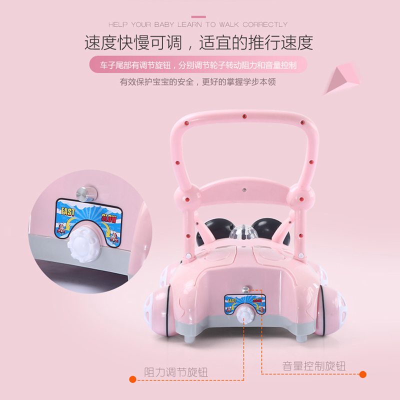 手推学步车防o型腿手推车女孩多功能男宝宝防侧翻学步推车助步车 - 图2