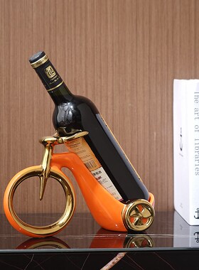 创意酒架摆d件红酒架餐桌电视柜样板间家居装饰品玻璃收纳柜置物