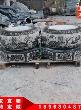 柱墩石柱a脚石青石花岗岩空心柱基石线雕木柱底座石墩子支持定做