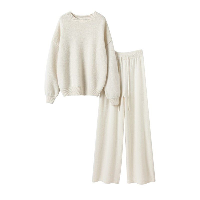 展现迷人气质!太美了~灯笼袖加厚纯羊绒衫女毛衣阔腿裤羊绒套装,淘宝优惠券,粉丝福利购,淘宝优惠卷