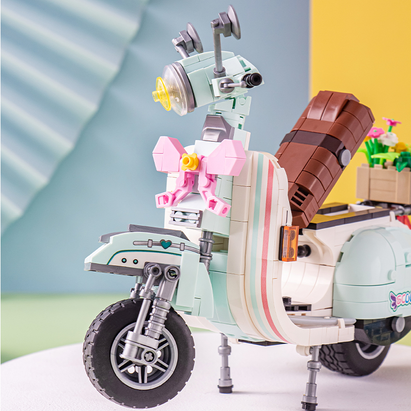 积木拼装小颗粒小绵羊摩托车汽车玩具女孩子女生系列儿童拼图礼物,淘宝优惠券,粉丝福利购,淘宝优惠卷