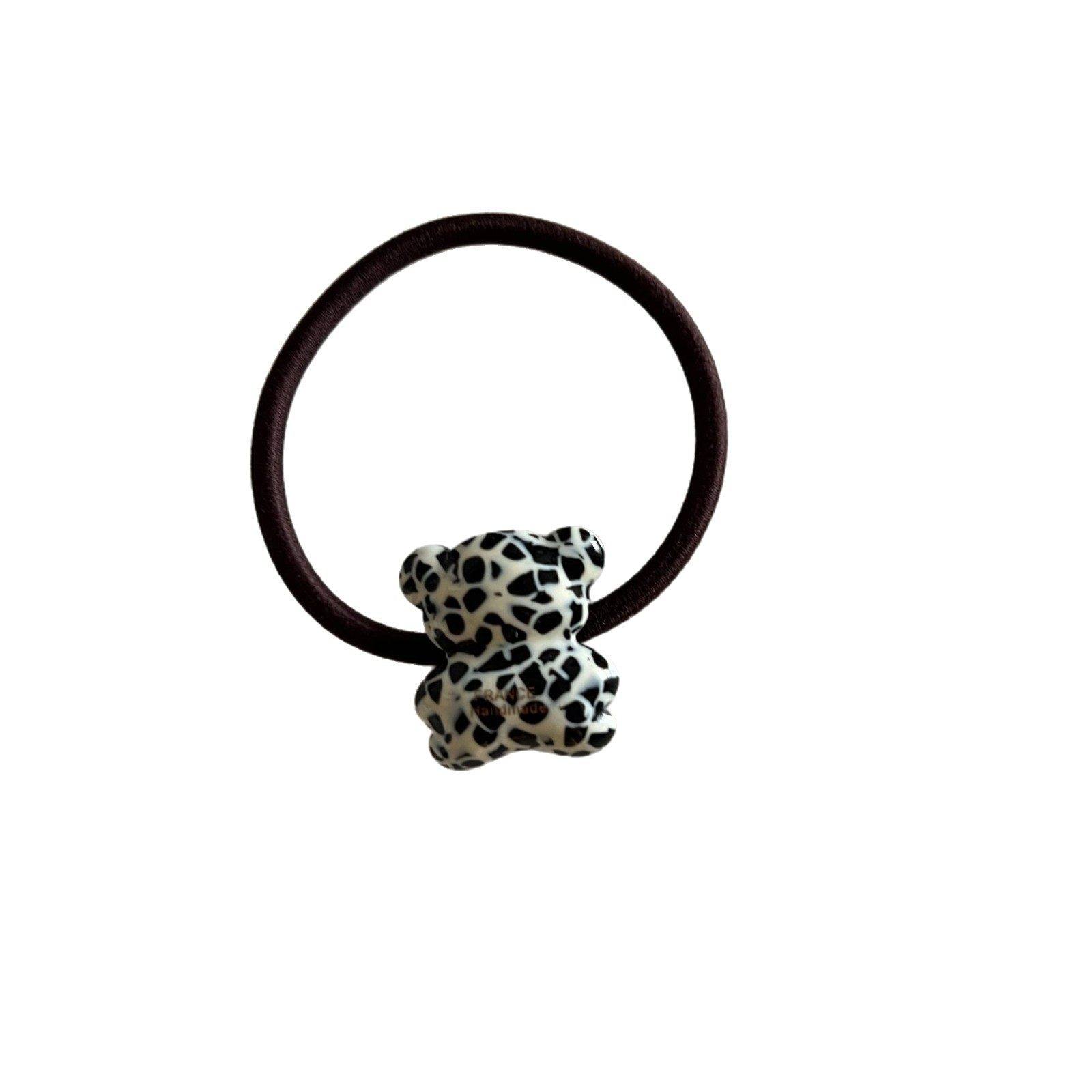 韩国时尚发饰甜美可爱少女风好质感金标醋酸小熊扎发皮筋高弹发绳,淘宝优惠券,粉丝福利购,淘宝优惠卷