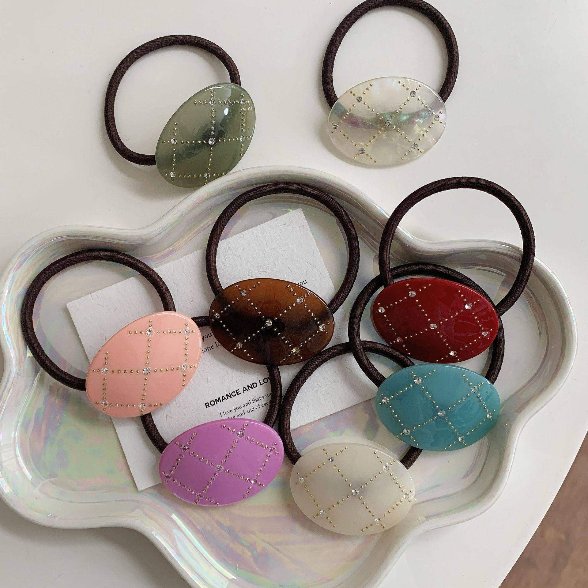 精致满天星彩钻半圆发圈发绳高级感高弹力皮筋女扎马尾头绳子皮套,淘宝优惠券,粉丝福利购,淘宝优惠卷