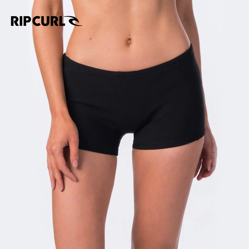 澳洲RIPCURL G雷1mm泳裤女高弹防晒平角短裤保暖速干沙滩冲浪裤 - 图1