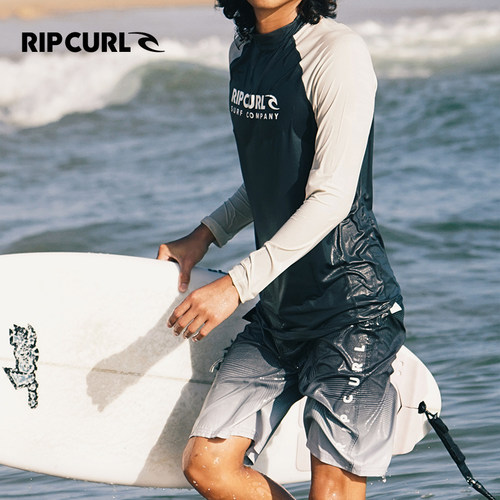 澳洲RIPCURL男士泳衣长袖男款水母服上衣速干防晒冲浪服潜水服 - 图0