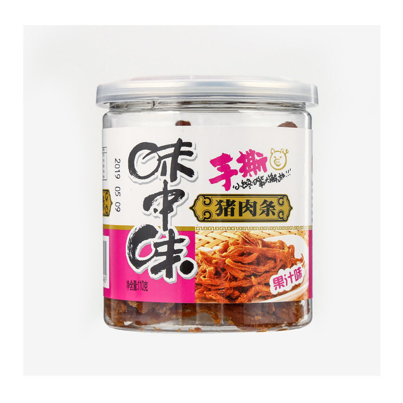 味中味猪肉条原味香辣味果汁味110g罐装休闲网红肉类零食福建特产,淘宝优惠券,粉丝福利购,淘宝优惠卷