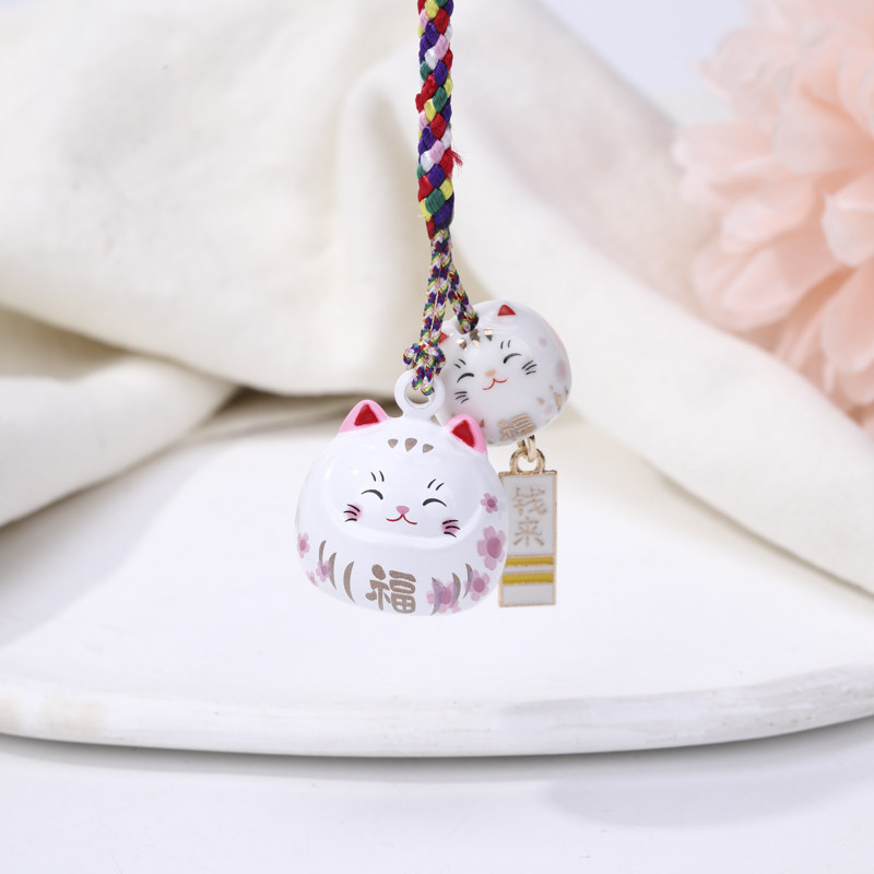 水音铃铛招财猫手机挂件 和风可爱钥匙扣包包挂件精致礼物送闺蜜,淘宝优惠券,粉丝福利购,淘宝优惠卷