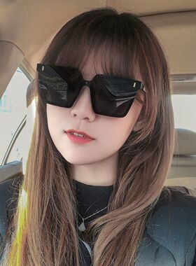 墨镜女无边框开车眼镜防强光紫外线韩版正方形偏光太阳镜男帅气