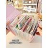 Desktop storage card book can be used to store notes, postcards, stickers, photos, high-speed rail ticket storage, small card accordion bag