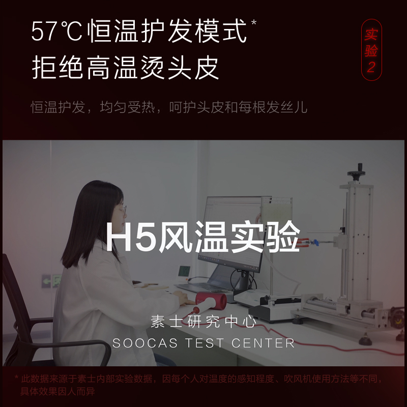 SOOCAS素士吹风机H5女神红负离子护发旗舰店宿舍大风力速干家用女-图2