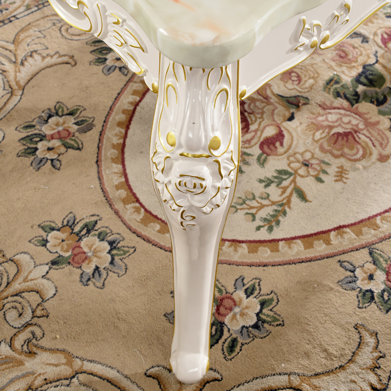 欧式大理石餐桌椅组合美式大小户型全实木长方形餐厅饭桌家用餐台 - 图1