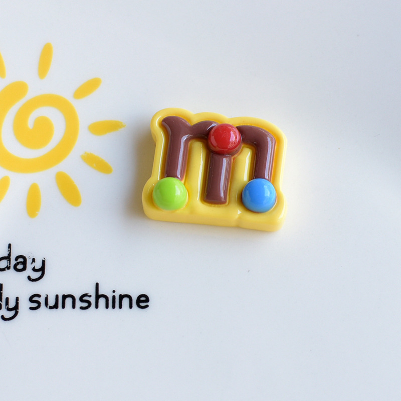 卡通M豆巧克力棒棒糖饼干立体水杯贴发夹贴显示屏咕卡装饰洞洞鞋 - 图1