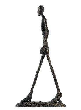 贾科梅蒂抽象人物雕塑酒店样板房北欧现代艺术品软装配饰铁艺摆件