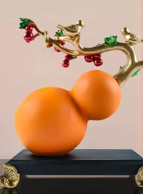 中式福字葫芦摆件办公室客厅酒柜家居装饰品可收纳摆件商务礼品