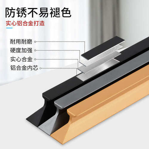 免打孔自粘柜门拉手移门推拉门酒柜展纱窗门柜厨房玻璃门辅助拉手 - 图2