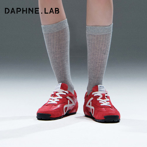 宋茜同款DAPHNELAB方糖德训鞋复古银色芭蕾休闲鞋情侣款女鞋软底 - 图0