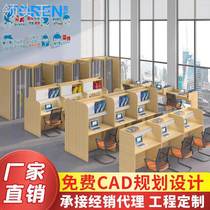 Self-study room immersive partition self-study table sharing paid extracurbout training tutoring table and chairs closed examination and study desk