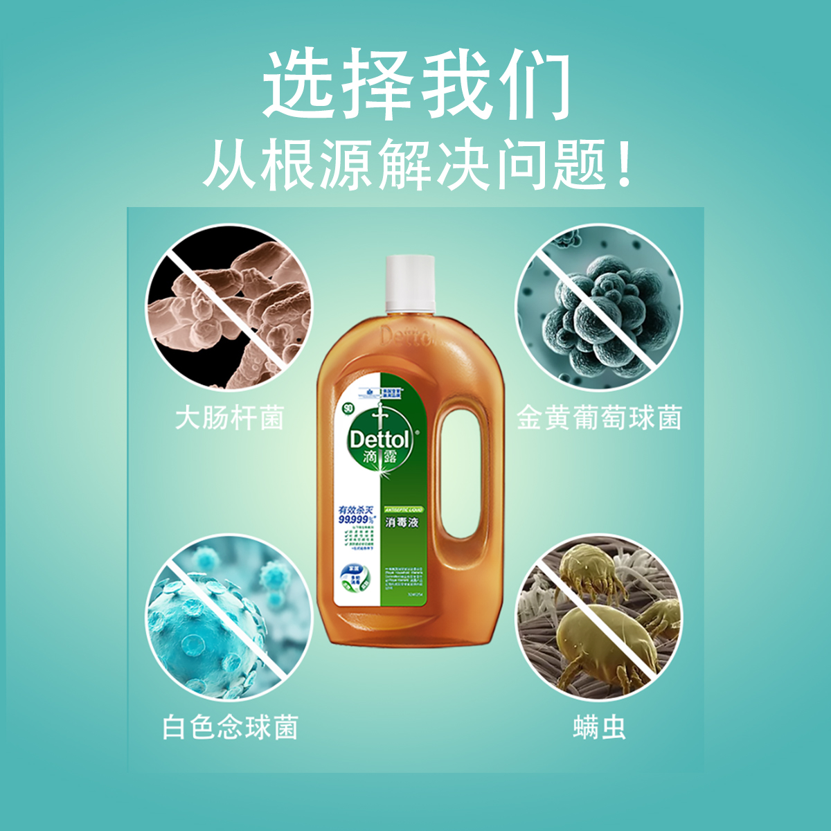 Dettol/滴露消毒液250m/750mL衣物皮肤家居家用除螨除菌杀菌消毒-图1