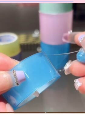 粘粘球胶带透明儿童胶带马卡龙色粘粘球玩具徒手拉丝解压胶布学生