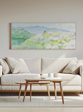 野地美树子日式客厅装饰画原x木风沙发背景墙挂画温馨卧室风景壁