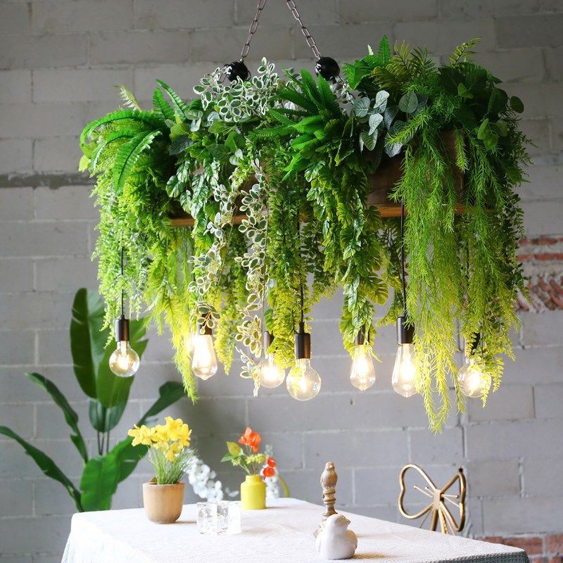 工业风植物灯具个性特色火锅店茶楼酒馆餐厅绿植装饰吧台吊灯创意,淘宝优惠券,粉丝福利购,淘宝优惠卷