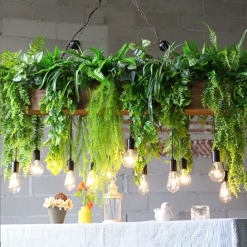 工业风植物灯具个性特色火锅店茶楼酒馆餐厅绿植装饰吧台吊灯创意,淘宝优惠券,粉丝福利购,淘宝优惠卷