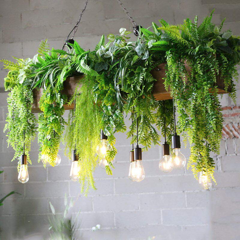 工业风植物灯具个性特色火锅店茶楼酒馆餐厅绿植装饰吧台吊灯创意,淘宝优惠券,粉丝福利购,淘宝优惠卷
