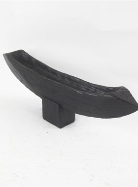 厂家销售手工制作栗木工艺品桌面玄关船型做旧装S饰品创意造型摆