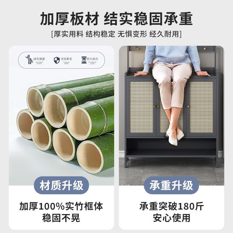 门口家用鞋架子好看结实耐用鞋柜带门小户型收纳神器实木多层防尘,淘宝优惠券,粉丝福利购,淘宝优惠卷