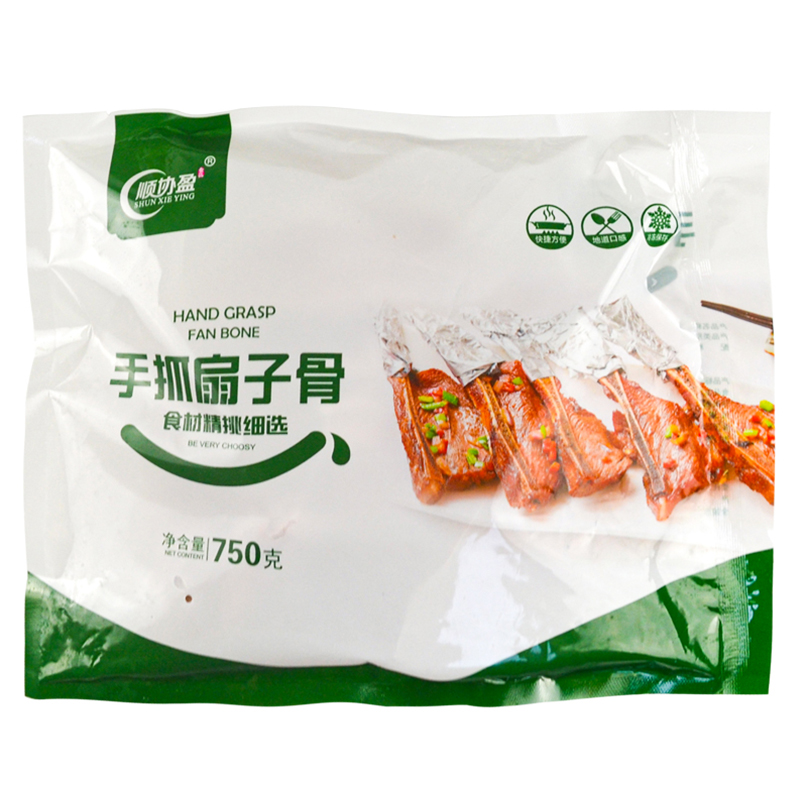 顺协盈手抓扇子骨750g*10包整箱猪排半成品猪扇骨酒店商用食材餐-图3