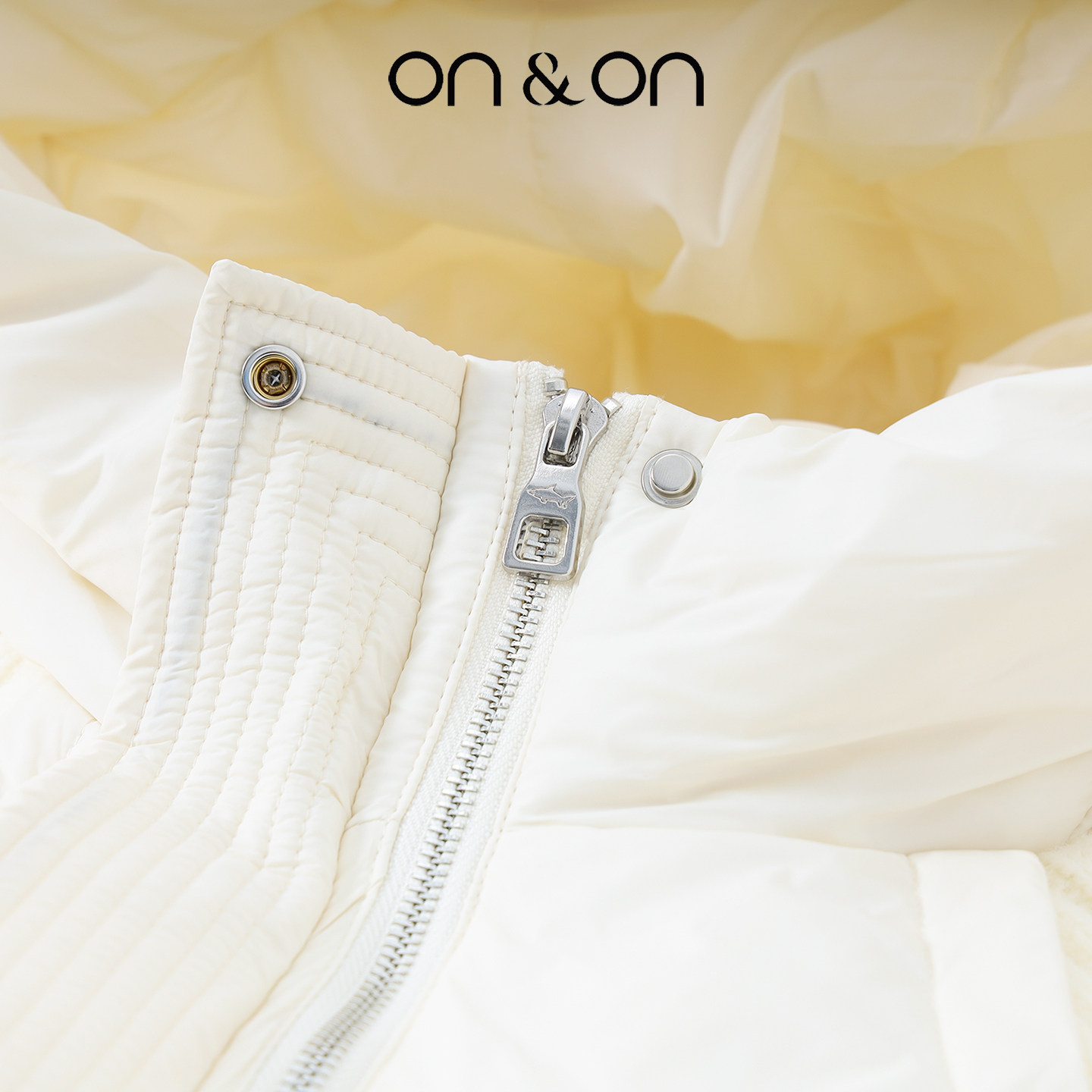 ON＆ON/安乃安2025冬季新款韩系毛织拼接时尚休闲连帽羽绒马甲,淘宝优惠券,粉丝福利购,淘宝优惠卷