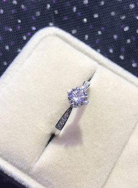 极速四爪钻戒简约百搭森系法x式网红轻奢结婚求婚戒指七夕礼物
