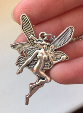 极速Ancient Punk Statement Angel Fairy Wings PendTant Neckla
