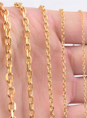 极速1.6/2.4/3/4/5mm Mens and yWomen Cuban Chain Fashion Gold